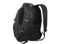 Рюкзак WENGER,15”, чёрный/красный, полиэстер 900D/М2 добби/искуственная кожа, 34x22x46 см, 34 л