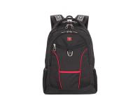 Рюкзак WENGER, 15”, чёрный/красный, полиэстер, 35х20х47 см, 33 л