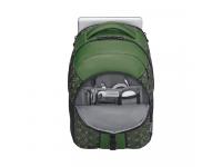 Рюкзак WENGER Sun 16'', зеленый со светоотражающим принтом, полиэстер, 35x27x47 см, 27 л
