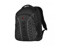 Рюкзак WENGER Sun 16'', черный со светоотражающим принтом, полиэстер, 35x27x47 см, 27 л