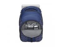Рюкзак WENGER Sun 16'', синий со светоотражающим принтом, полиэстер, 35x27x47 см, 27 л