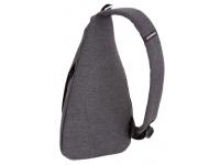 Рюкзак WENGER на одно плечо, cерый, ткань Grey Heather/ полиэстер 600D PU, 25х15х45 см, 7 л