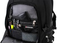 Рюкзак WENGER, 15”,чёрный/синий, полиэстер 900D/рипстоп, 36x19x47 см, 32 л