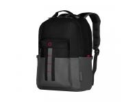 Рюкзак WENGER 16", черный/серый, полиэстер, 34 x 25 x 45 см, 20 л