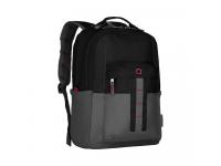 Рюкзак WENGER 16", черный/серый, полиэстер, 34 x 25 x 45 см, 20 л