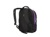 Рюкзак WENGER, чёрный/фиолетовый/серебристый, полиэстер 600D, 32х15х45 см, 22 л