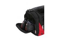 Сумка спортивная WENGER, чёрный/красный, полиэстер 600D, 56х25,5х28,5 см, 56 л
