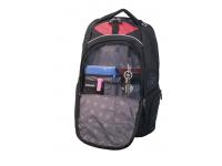 Рюкзак WENGER, 15”, чёрный/красный, полиэстер 900D/М2 добби, 34x19x46 см, 30 л