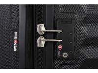 Чемодан SWISSGEAR FRIBOURG, чёрный, АБС-пластик, 37x23x54см, 35 л