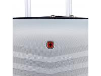 Чемодан SWISSGEAR FRIBOURG, серебристый, АБС-пластик, 37x23x54см, 35 л