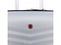 Чемодан SWISSGEAR FRIBOURG, серебристый, АБС-пластик, 37x23x54см, 35 л