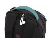 Рюкзак SWISSGEAR, черный/бирюзовый, фьюжн/2 мм рипстоп, 32x15x46 см, 22 л