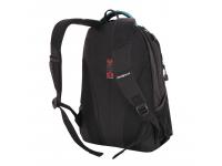 Рюкзак SWISSGEAR, черный/бирюзовый, фьюжн/2 мм рипстоп, 32x15x46 см, 22 л