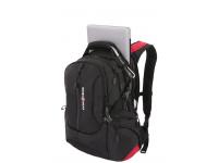 Рюкзак SWISSGEAR, 15”, черный/красный, полиэстер 1200D, 36х17х50 см, 30 л