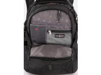 Рюкзак SWISSGEAR, 15”, черный/красный, полиэстер 1200D, 36х17х50 см, 30 л