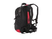 Рюкзак SWISSGEAR, 15”, черный/красный, полиэстер 1200D, 36х17х50 см, 30 л