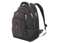 Рюкзак SWISSGEAR, 15”, чёрный/красный, полиэстер 900D/М2 добби, 34x23x48 см, 38 л