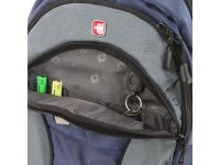 Рюкзак SWISSGEAR, 13", синий/серый, полиэстер, 35х15х46 см, 24 л