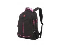 Рюкзак SWISSGEAR, черный/фуксия, фьюжн/2 мм рипстоп, 32x15x46 см, 22 л