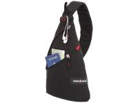 Рюкзак SWISSGEAR с одним плечевым ремнем, черный/красный, 25x15x45 см, 7 л