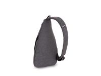 Рюкзак SWISSGEAR на одно плечо, cерый, ткань Grey Heather/ полиэстер 600D PU, 25х15х45 см, 7 л