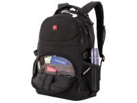 Рюкзак SWISSGEAR чёрный, полиэстер, 33х15х45 см, 22 л