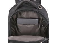 Рюкзак SWISSGEAR, 15”,чёрный/синий, полиэстер 900D/рипстоп, 36x19x47 см, 32 л