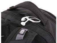 Рюкзак SWISSGEAR, 15”,чёрный/синий, полиэстер 900D/рипстоп, 36x19x47 см, 32 л