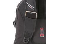 Рюкзак SWISSGEAR, 15”,чёрный/синий, полиэстер 900D/рипстоп, 36x19x47 см, 32 л