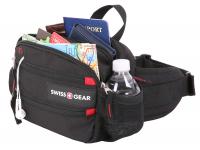 Сумка на пояс SWISSGEAR, черный, полиэстер M2, 23х10х15 см
