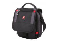 Сумка-планшет SWISSGEAR, черный/серый, 15х5х22 см
