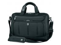 Бизнес-сумка VICTORINOX VX One Laptop Folio 15,6'', чёрная, нейлон 1000D/кожа, 42x14x31 см, 18 л