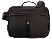 Сумка наплечная VICTORINOX Travel Companion горизонтальная, чёрная, нейлон 800D, 27x8x21 см, 4 л