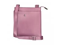 Сумка наплечная VICTORINOX Victoria Slim Shoulder Bag, пурпурно-розовая, нейлон/кожа, 27x7x26 см