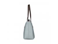 Сумка VICTORINOX Victoria Deluxe Business Tote, серо-синяя, нейлон/кожа, 47x15x31 см, 16 л