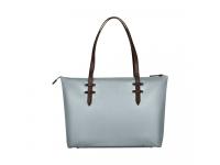Сумка VICTORINOX Victoria Deluxe Business Tote, серо-синяя, нейлон/кожа, 47x15x31 см, 16 л
