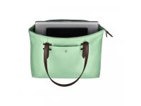 Сумка VICTORINOX Victoria Deluxe Business Tote, мятная, нейлон/кожа/микрозамша, 47x15x31 см, 16 л