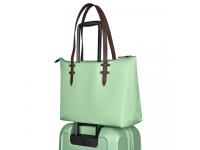 Сумка VICTORINOX Victoria Deluxe Business Tote, мятная, нейлон/кожа/микрозамша, 47x15x31 см, 16 л
