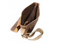 Сумка KLONDIKE Native, натуральная кожа в коричневом цвете, 30 х 7 х 25 см
