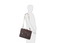 Портфель KLONDIKE Native, натуральная кожа в коричневом цвете, 40 х 11 х 31 см