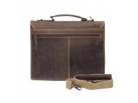 Портфель KLONDIKE Native, натуральная кожа в коричневом цвете, 38 х 14 х 33 см