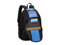 Рюкзак SWISSGEAR, чёрный/голубой, полиэстер 420D, 32х14х45 см, 20 л