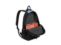 Рюкзак SWISSGEAR, чёрный/голубой, полиэстер 420D, 32х14х45 см, 20 л