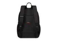 Рюкзак SWISSGEAR, чёрный/голубой, полиэстер 420D, 32х14х45 см, 20 л