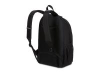 Рюкзак SWISSGEAR, чёрный/голубой, полиэстер 420D, 32х14х45 см, 20 л