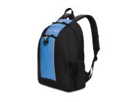 Рюкзак SWISSGEAR, чёрный/голубой, полиэстер 420D, 32х14х45 см, 20 л
