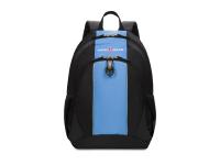 Рюкзак SWISSGEAR, чёрный/голубой, полиэстер 420D, 32х14х45 см, 20 л