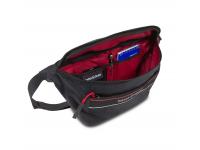 Сумка на пояс SWISSGEAR, черная, полиэстер с плетением рип-стоп, 38 x 5 x 15 см
