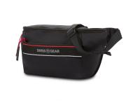 Сумка на пояс SWISSGEAR, черная, полиэстер с плетением рип-стоп, 38 x 5 x 15 см