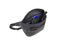 Сумка на пояс SWISSGEAR, серая, полиэстер с плетением рип-стоп, 38 x 5 x 15 см